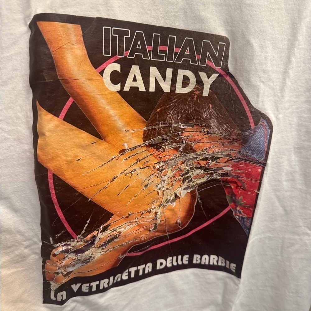 ITALIAN CANDY COTTON HERITAGE T Shirt White Men’s Size XL New Unisex Tee T shirt - Picture 7 of 10